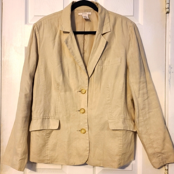 Merona 100% Linen Women’s Blazer Neutrals color, size XL - Picture 1 of 9
